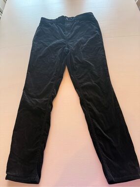 LOFT Black Corduroy High-Rise Straight Pants